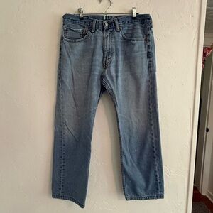 Levi's 505 Light Wash Straight Leg Regular Fit Jeans 34/29